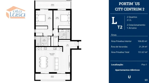 Apartamento T2 para Venda em Portimão