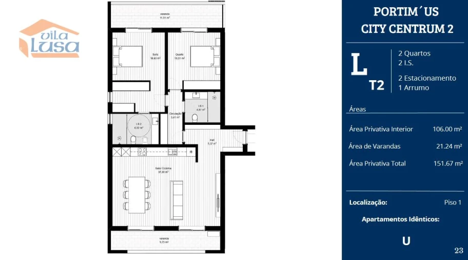 Apartamento T2 para Venda em Portimão Foto 24