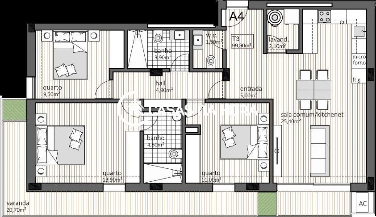 Apartamento T3 para Venda em Paranhos Foto 10