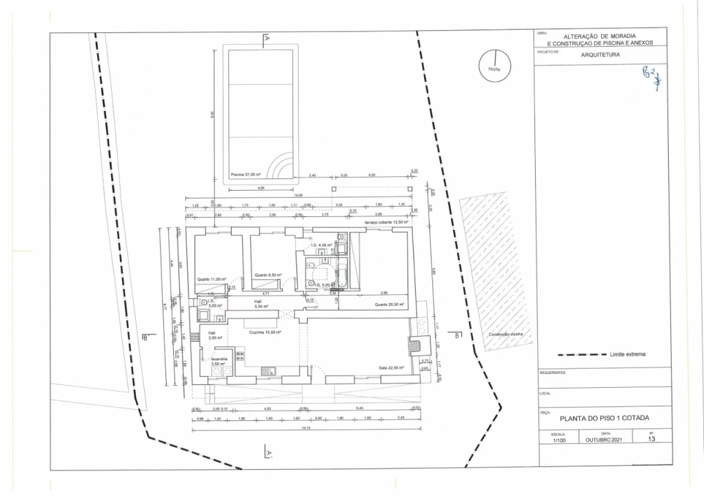 Moradia T3 para Venda em São Bartolomeu de Messines Planta 2