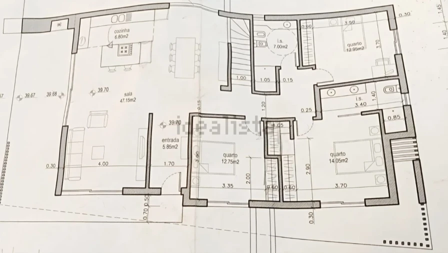 Moradia T4 para Venda em Silveira Planta 2