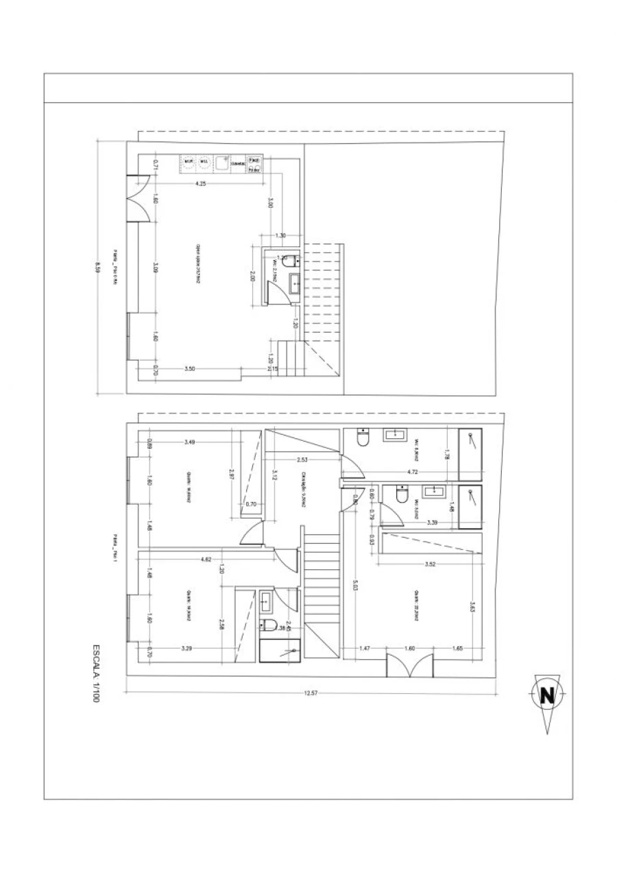 Moradia T3 para Venda em Santa Maria, São Pedro e Matacães Planta 1