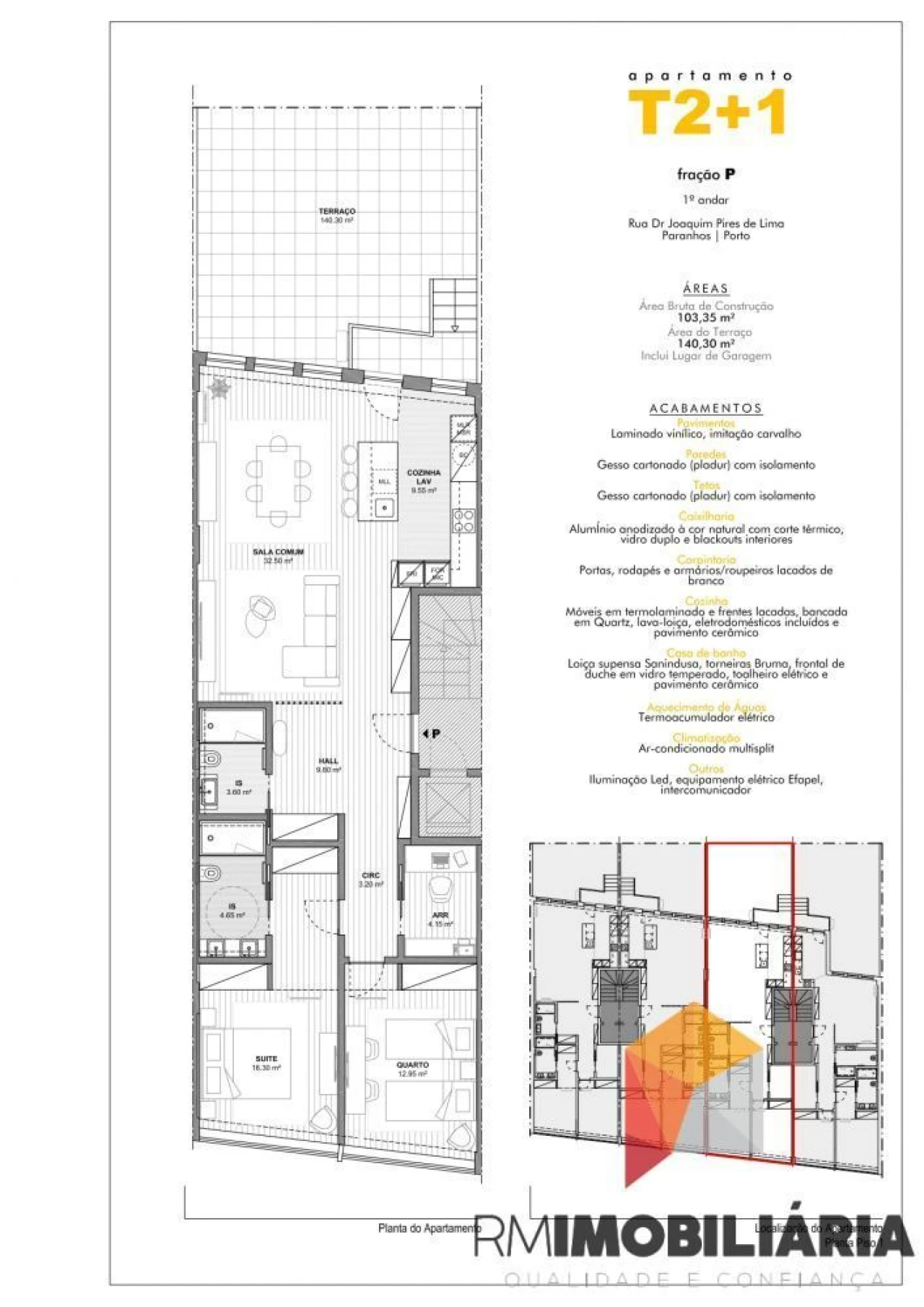 Apartamento T2 para Venda em Paranhos Planta 3