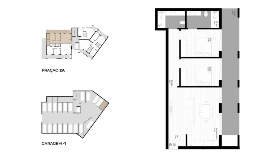 Apartamento T2 para Venda em Pedrouços Planta 1