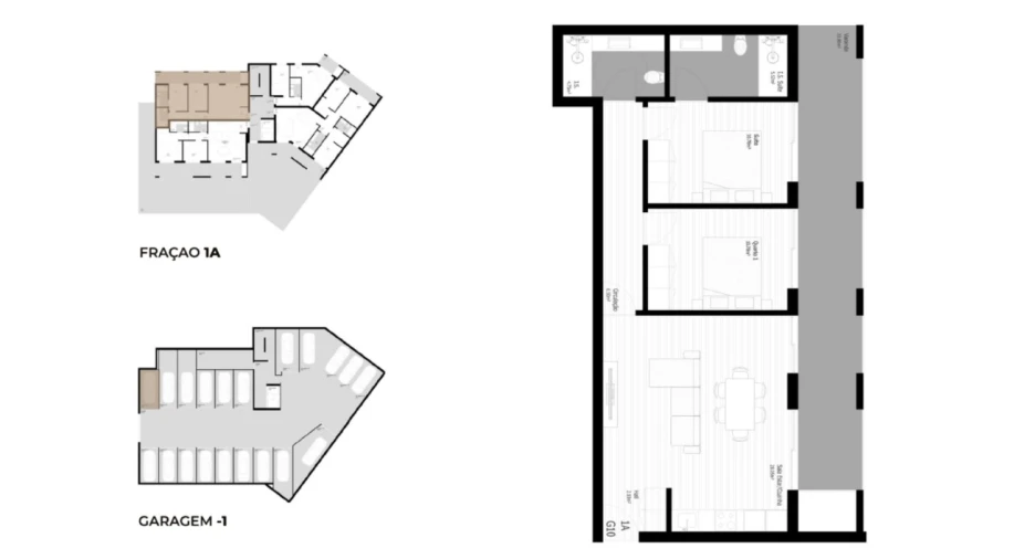 Apartamento T2 para Venda em Pedrouços Planta 1
