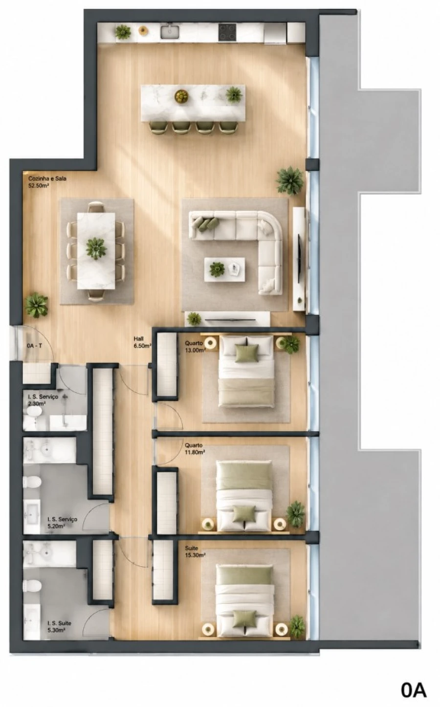 Apartamento T2 para Venda em Valongo Planta 1