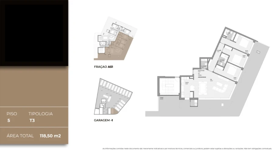 Apartamento T3 para Venda em Bougado (São Martinho e Santiago) Planta 1
