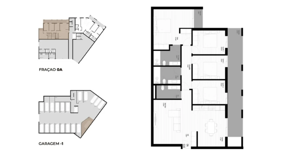Apartamento T4 para Venda em Pedrouços Planta 1