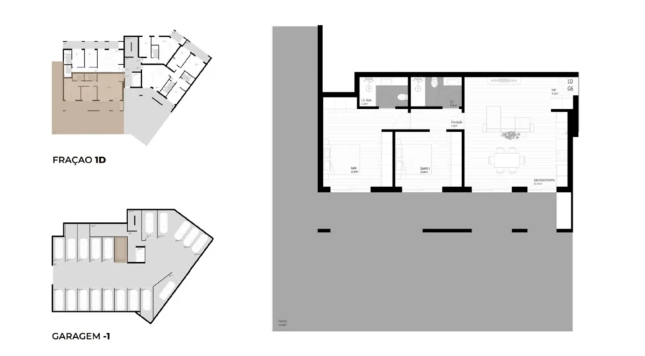 Apartamento T2 para Venda em Pedrouços Planta 1