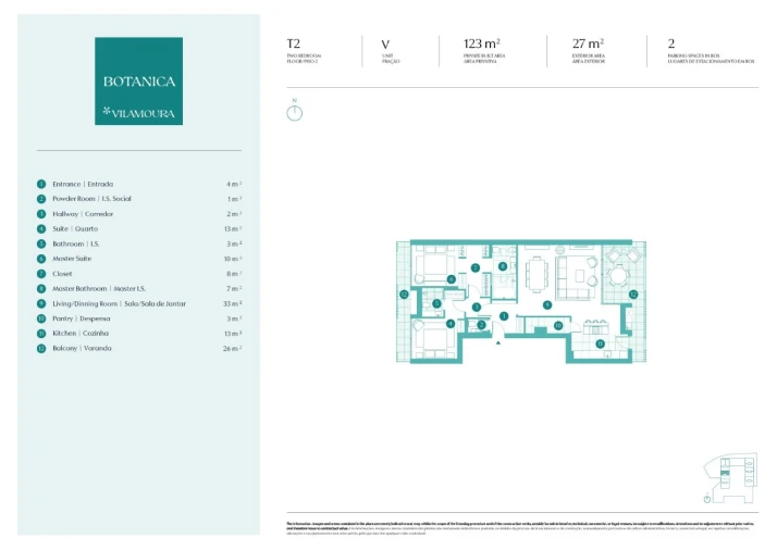 Apartamento T2 para Venda em Quarteira Planta 1