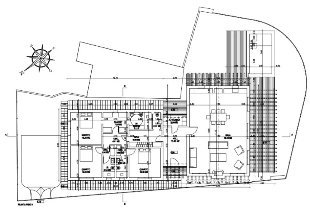 Moradia T3 para Venda em Carvalhal Planta 2