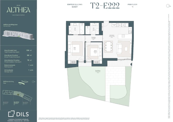 Apartamento T2 para Venda em Queluz e Belas Planta 1