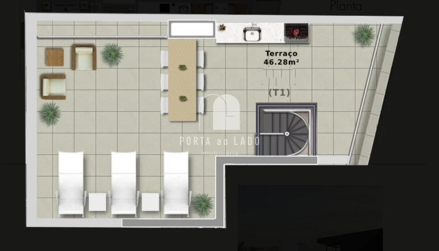 Apartamento T1 para Venda em Santa Marinha e São Pedro da Afurada Planta 2