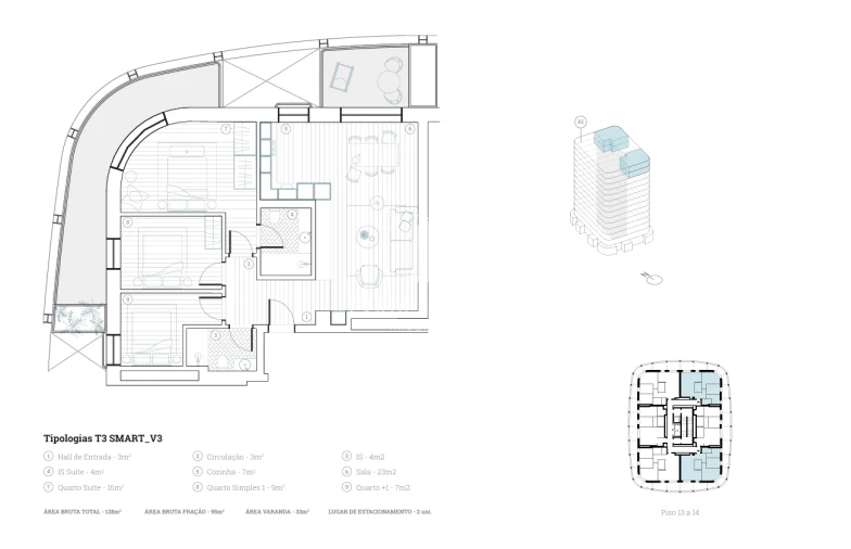 Apartamento T3 para Venda em Paranhos Planta 1