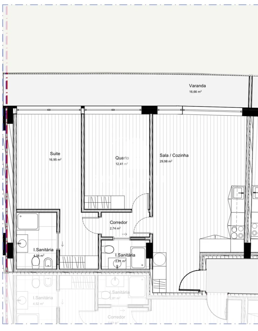Apartamento T2 para Venda em Espinho Planta 1