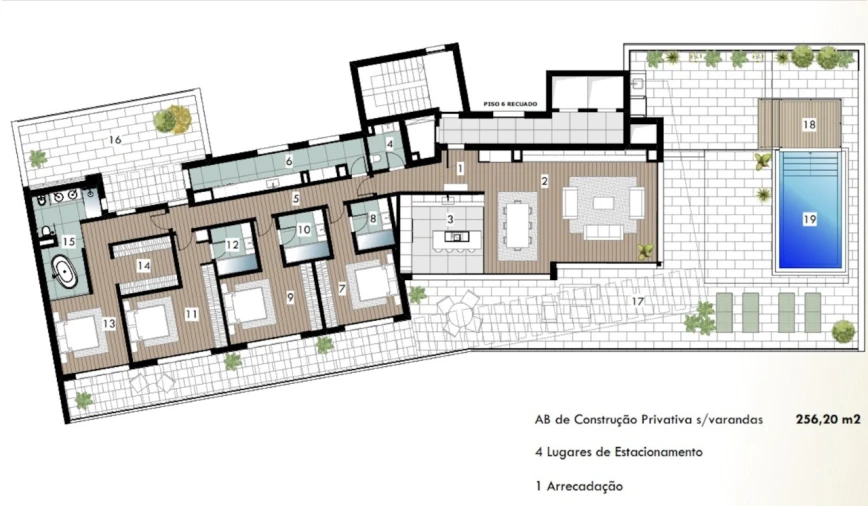 Apartamento T4 para Venda em São Martinho Planta 1