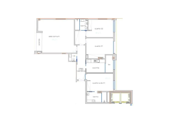 Apartamento T3 para Venda em Cedofeita, Santo Ildefonso, Sé, Miragaia, São Nicolau e Vitória Planta 2