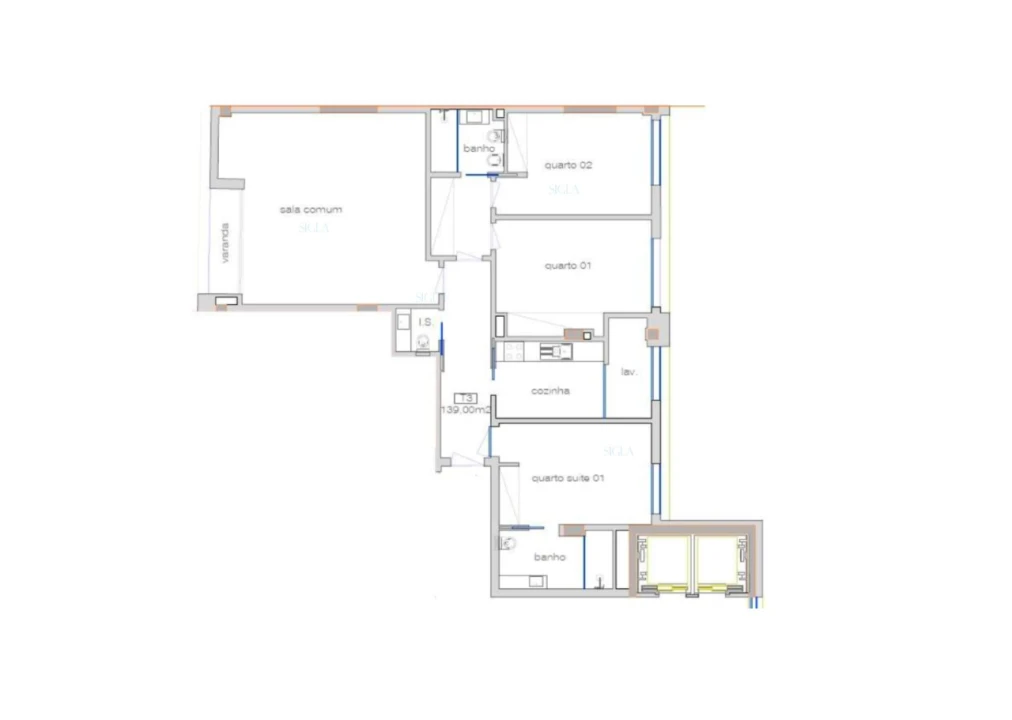 Apartamento T3 para Venda em Cedofeita, Santo Ildefonso, Sé, Miragaia, São Nicolau e Vitória Planta 3