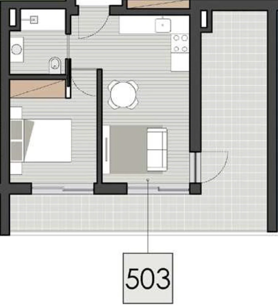 Apartamento T1 para Venda em Paranhos Planta 1