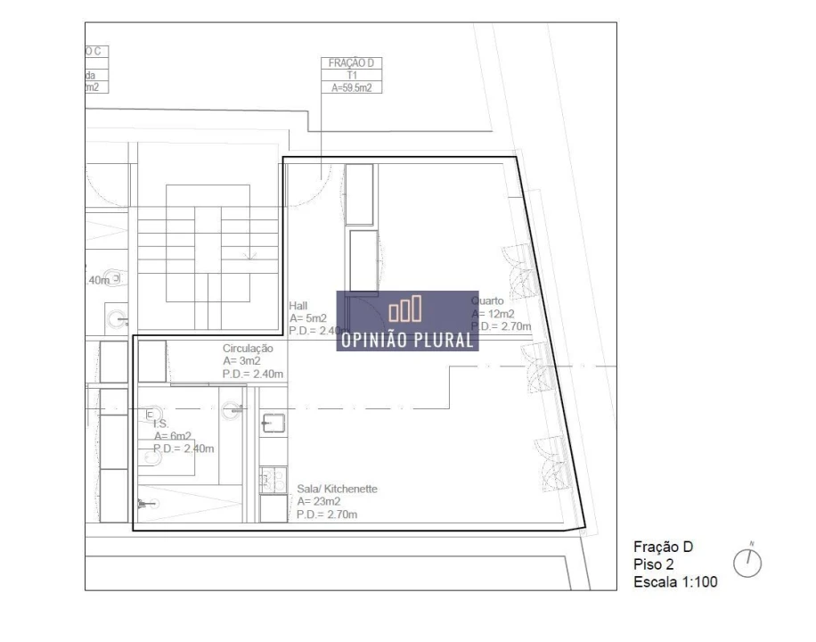 Apartamento T1 para Venda em Cedofeita, Santo Ildefonso, Sé, Miragaia, São Nicolau e Vitória Foto 25