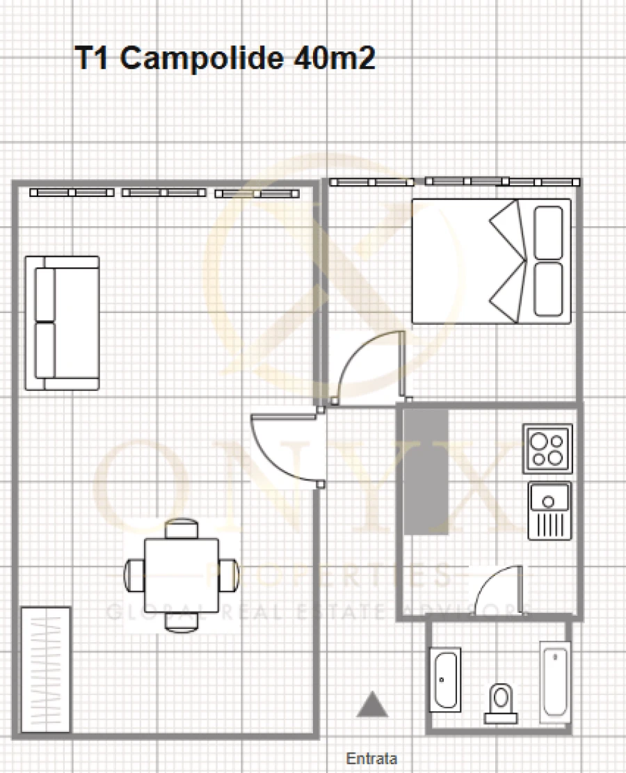 Apartamento T1 para Venda em Campolide Planta 1