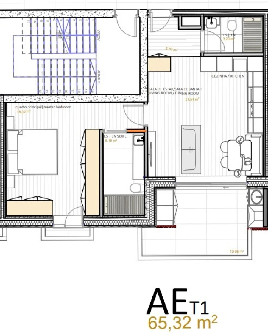 Apartamento T1 para Venda em Portimão Planta 1