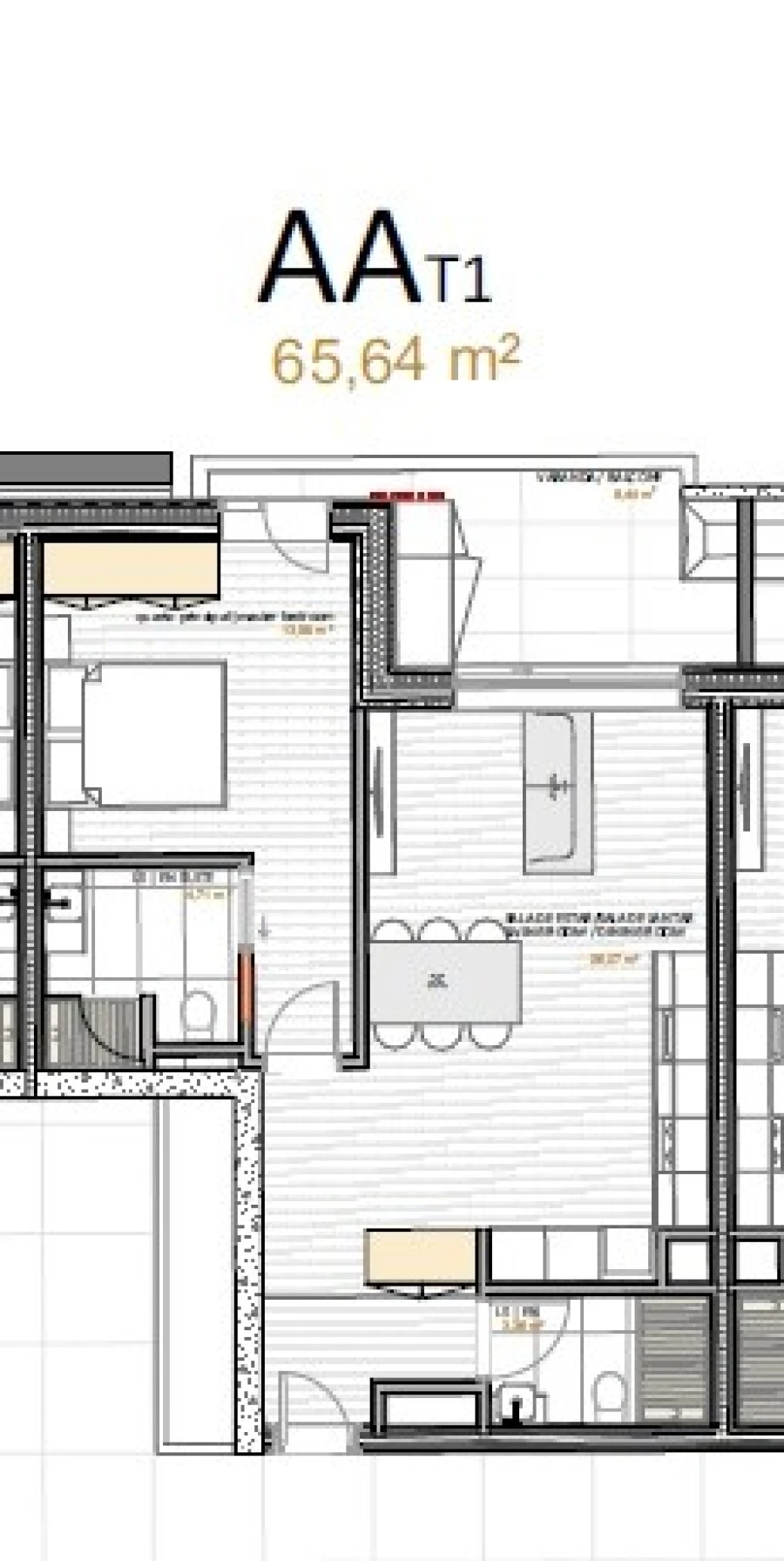 Apartamento T1 para Venda em Portimão Planta 1