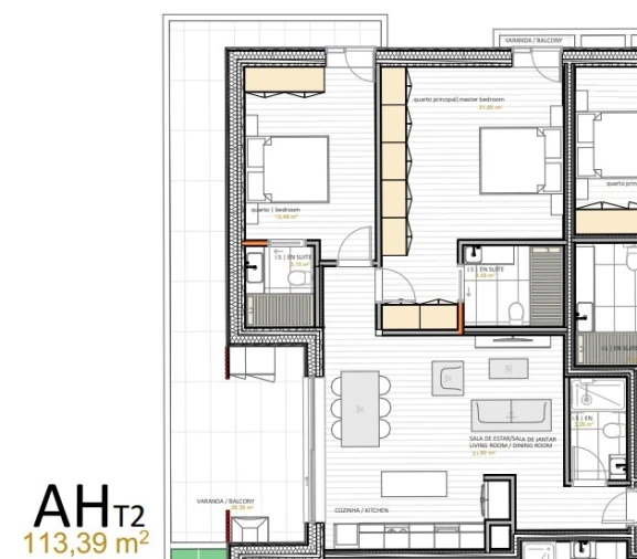 Apartamento T2 para Venda em Portimão Planta 1