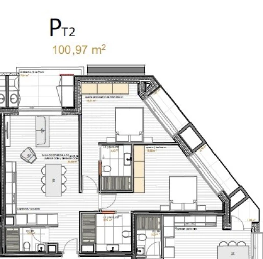 Apartamento T2 para Venda em Portimão Planta 1