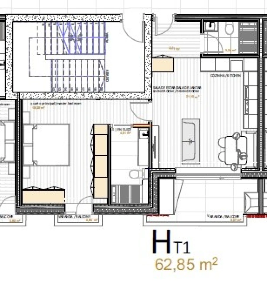 Apartamento T1 para Venda em Portimão Planta 1