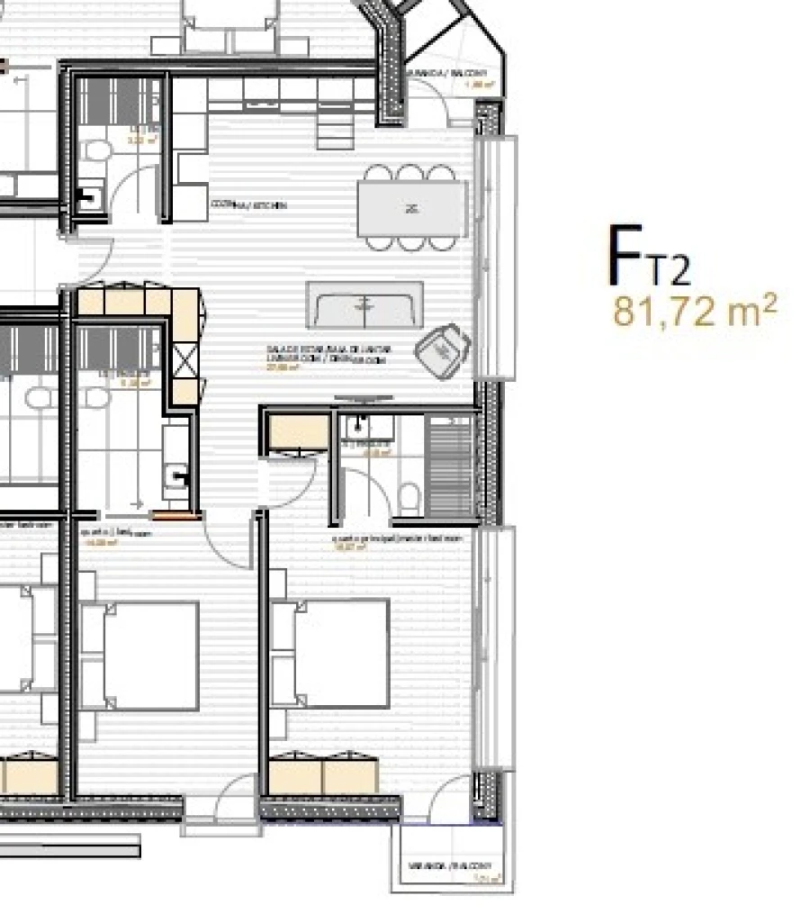 Apartamento T2 para Venda em Portimão Planta 1