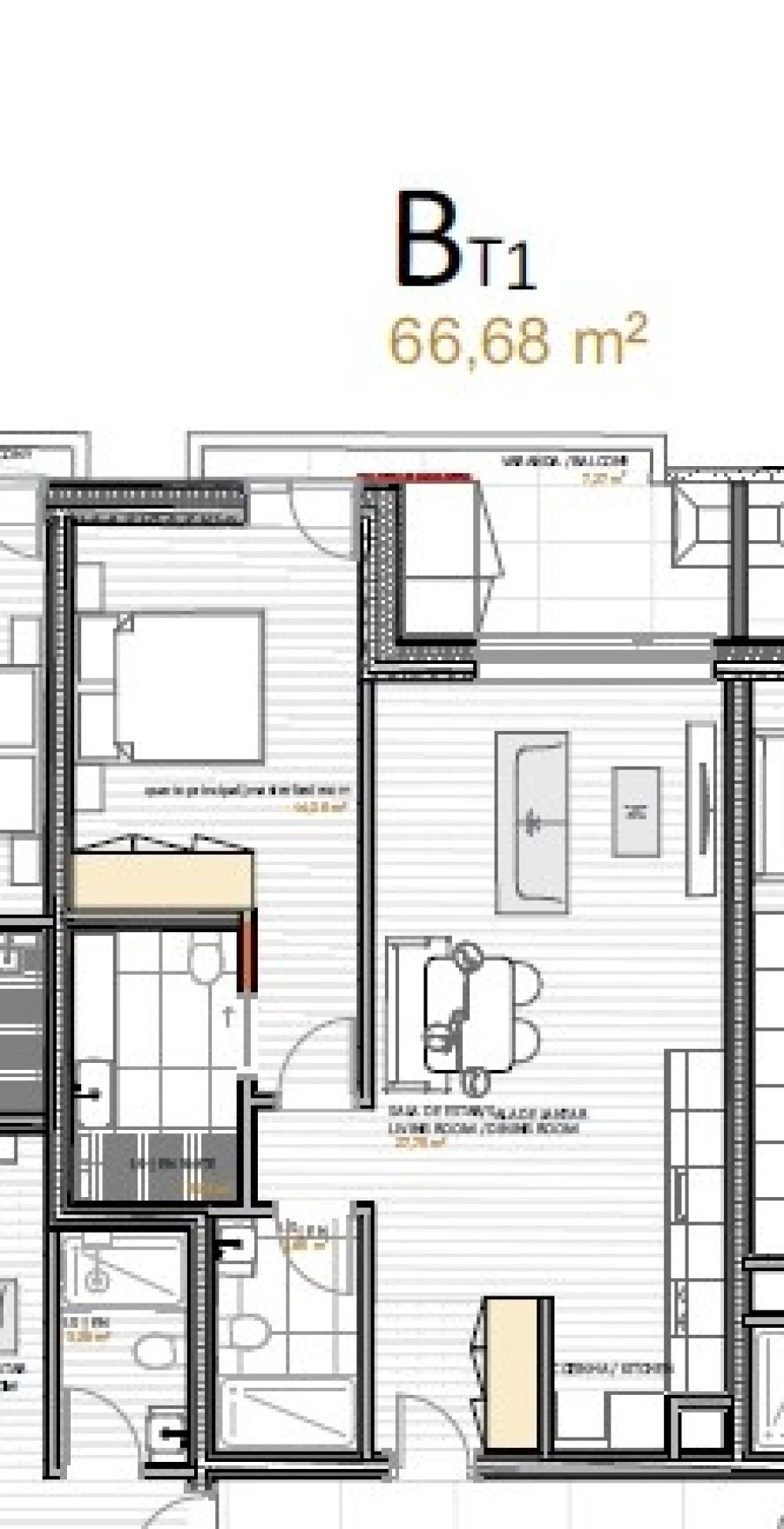 Apartamento T1 para Venda em Portimão Planta 1