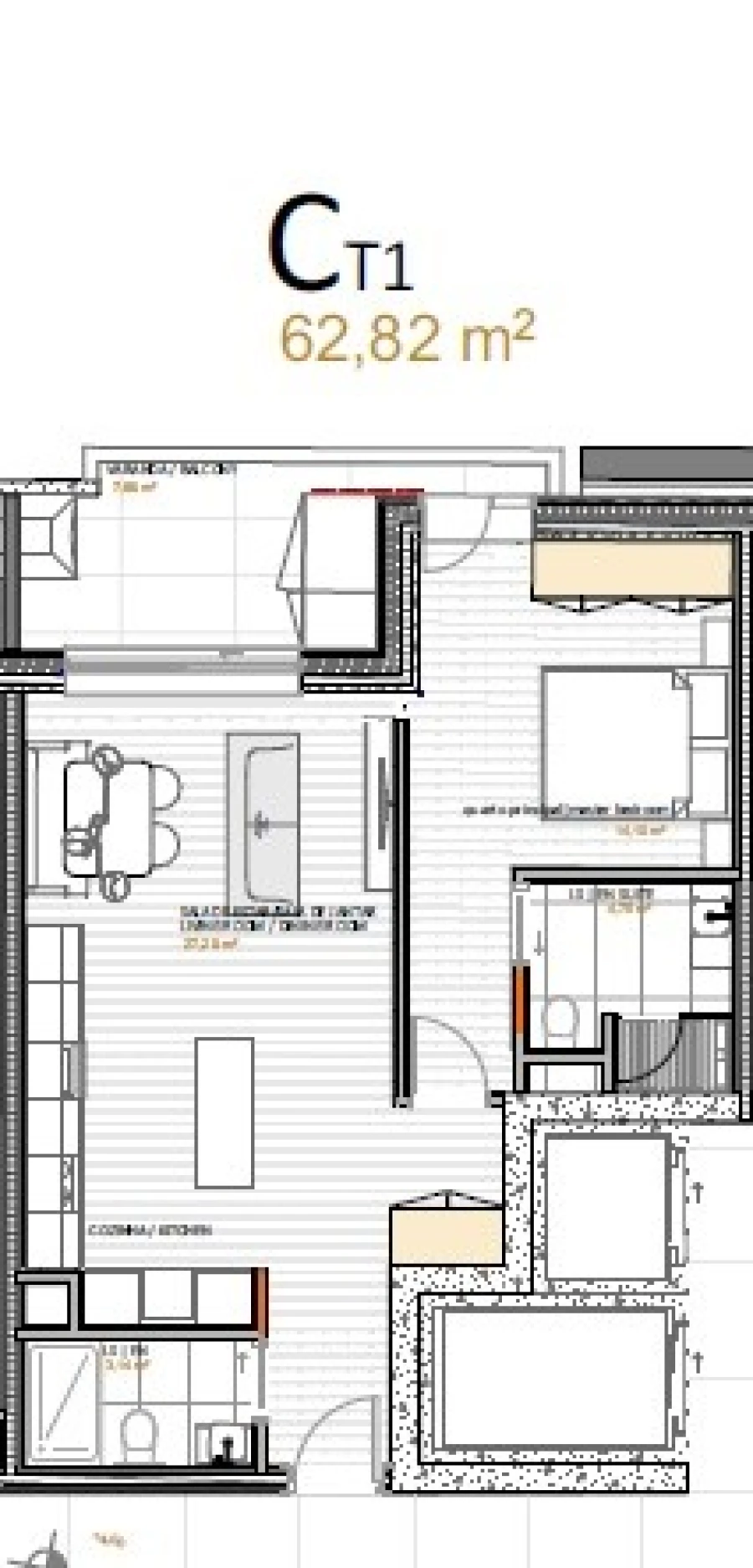 Apartamento T1 para Venda em Portimão Planta 1