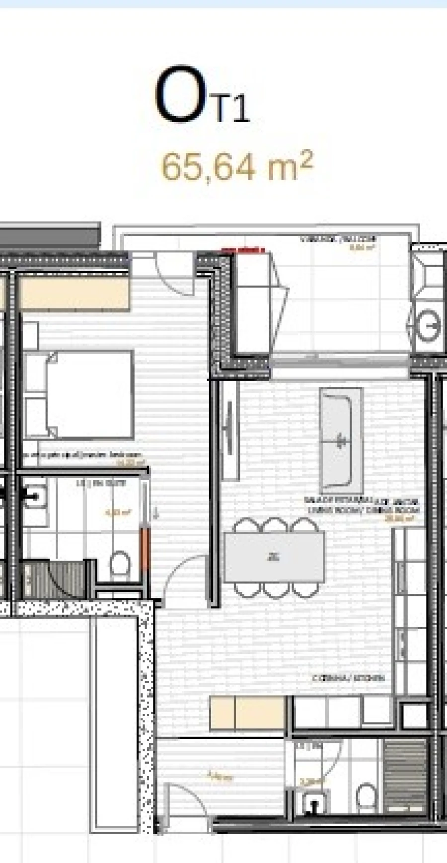 Apartamento T1 para Venda em Portimão Planta 1