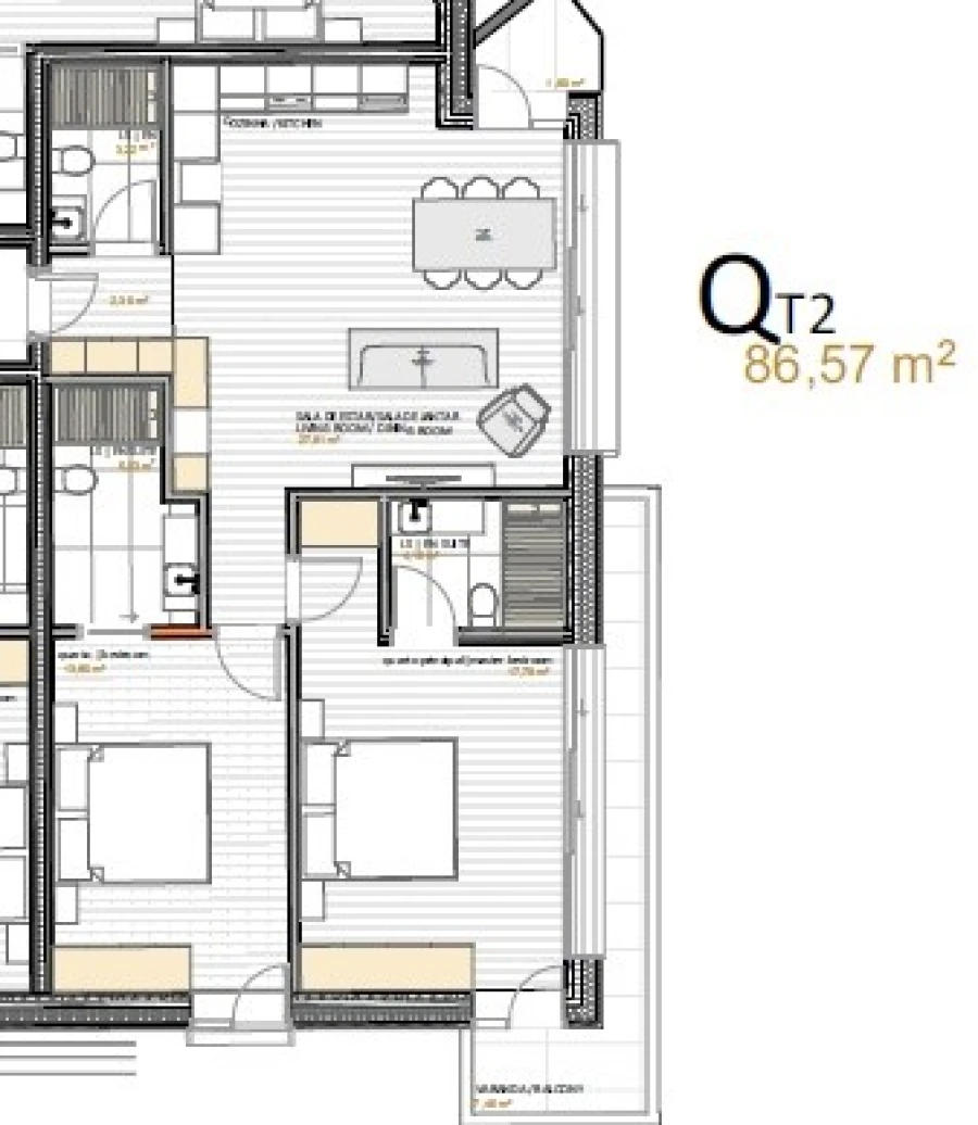 Apartamento T2 para Venda em Portimão Planta 1