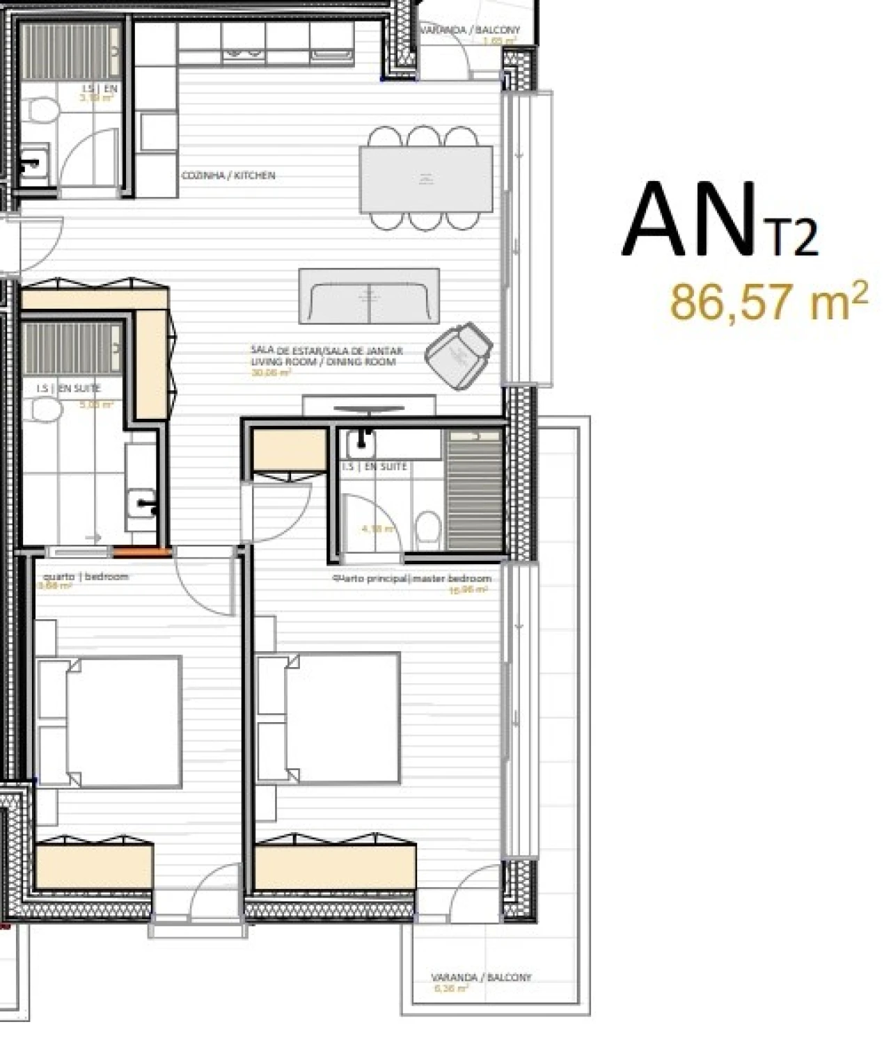 Apartamento T2 para Venda em Portimão Planta 4