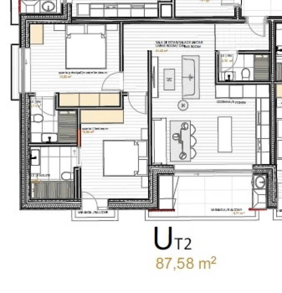 Apartamento T2 para Venda em Portimão Planta 1