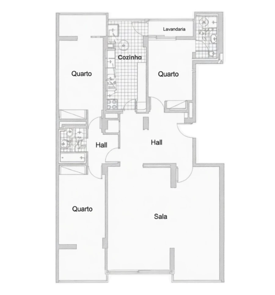 Apartamento T3 para Venda em Algés, Linda-A-Velha e Cruz Quebrada-Dafundo Planta 1