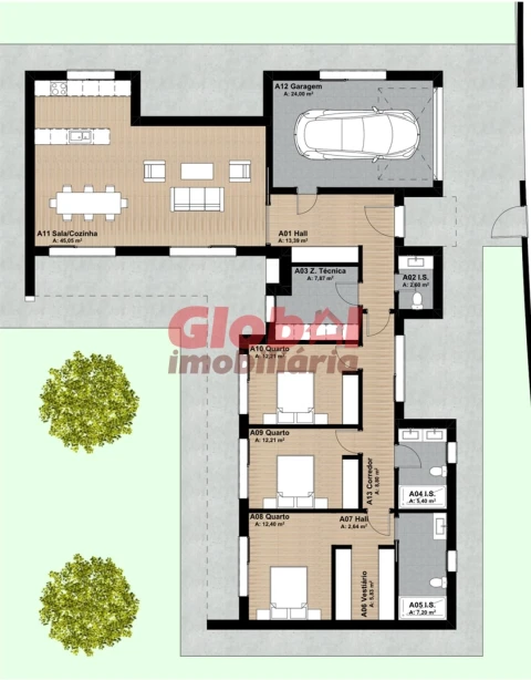 Moradia T3 para Venda em Lordosa