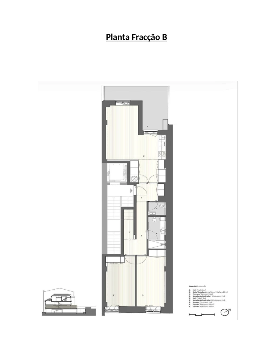 Apartamento T2 para Venda em Cedofeita, Santo Ildefonso, Sé, Miragaia, São Nicolau e Vitória Planta 1