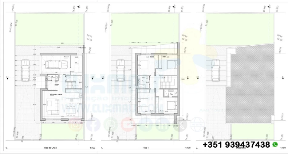Moradia T4 para Venda em Palmeira Planta 1