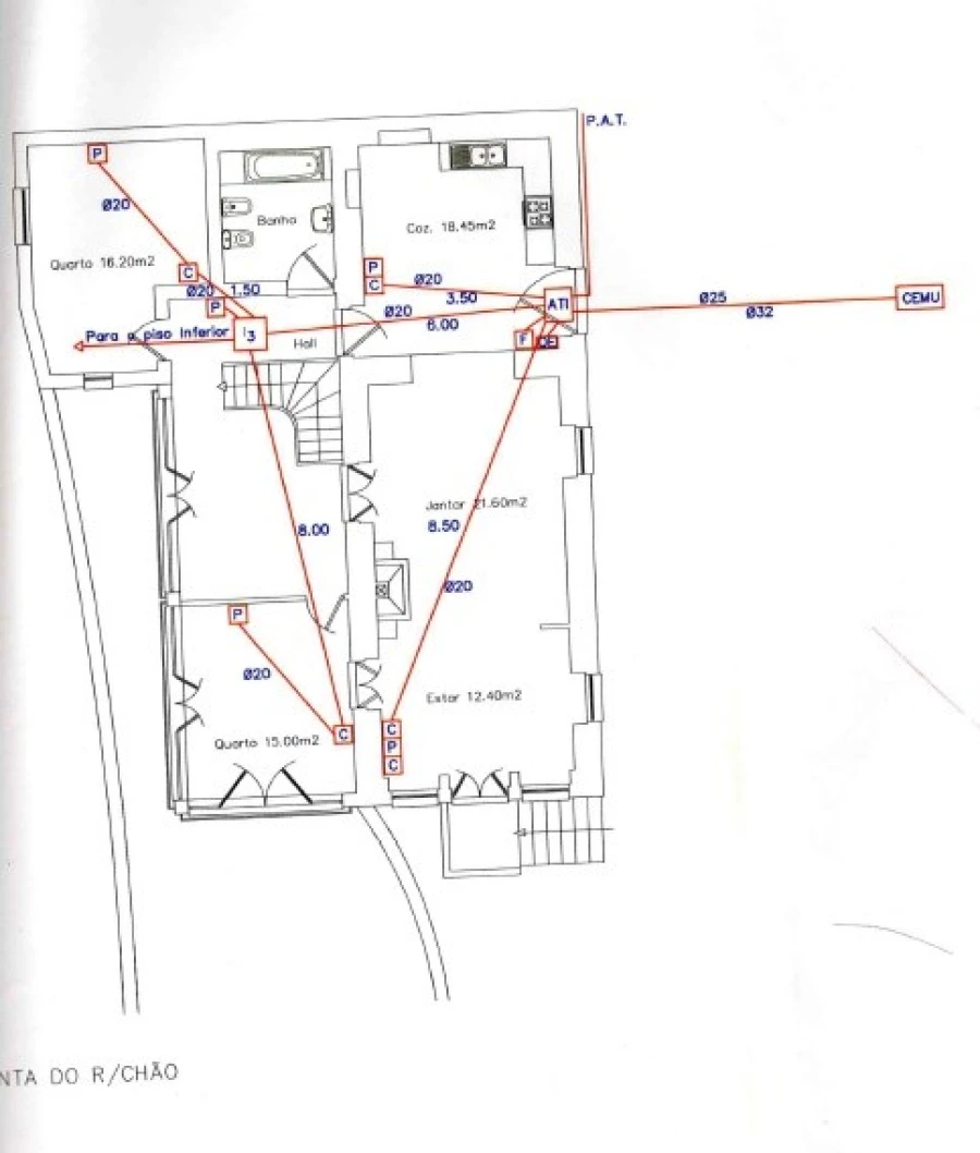 Moradia T5 para Venda em Refojos de Basto, Outeiro e Painzela Planta 1