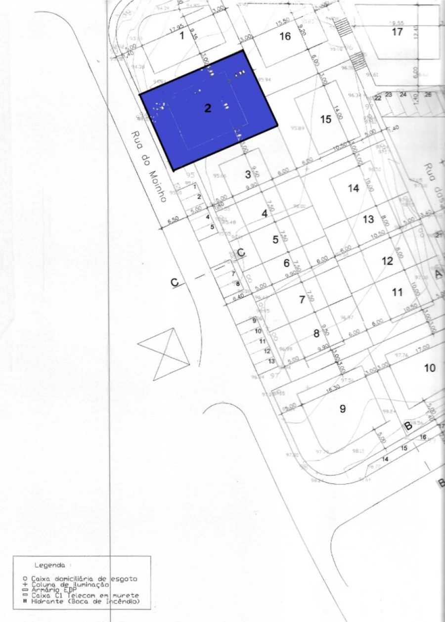 Terreno para Venda em Nossa Senhora do Pópulo, Coto e São Gregório Planta 1