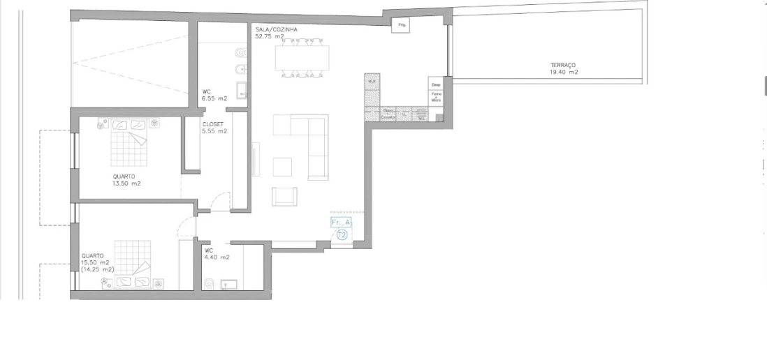 Apartamento T2 para Venda em Esgueira Planta 1