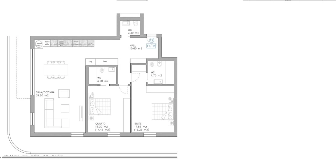 Apartamento T2 para Venda em Esgueira Planta 1