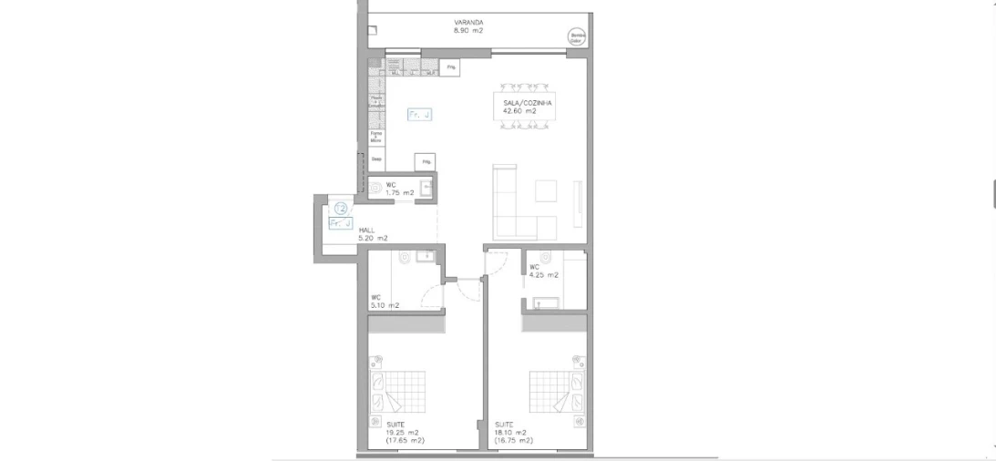 Apartamento T2 para Venda em Esgueira Planta 1