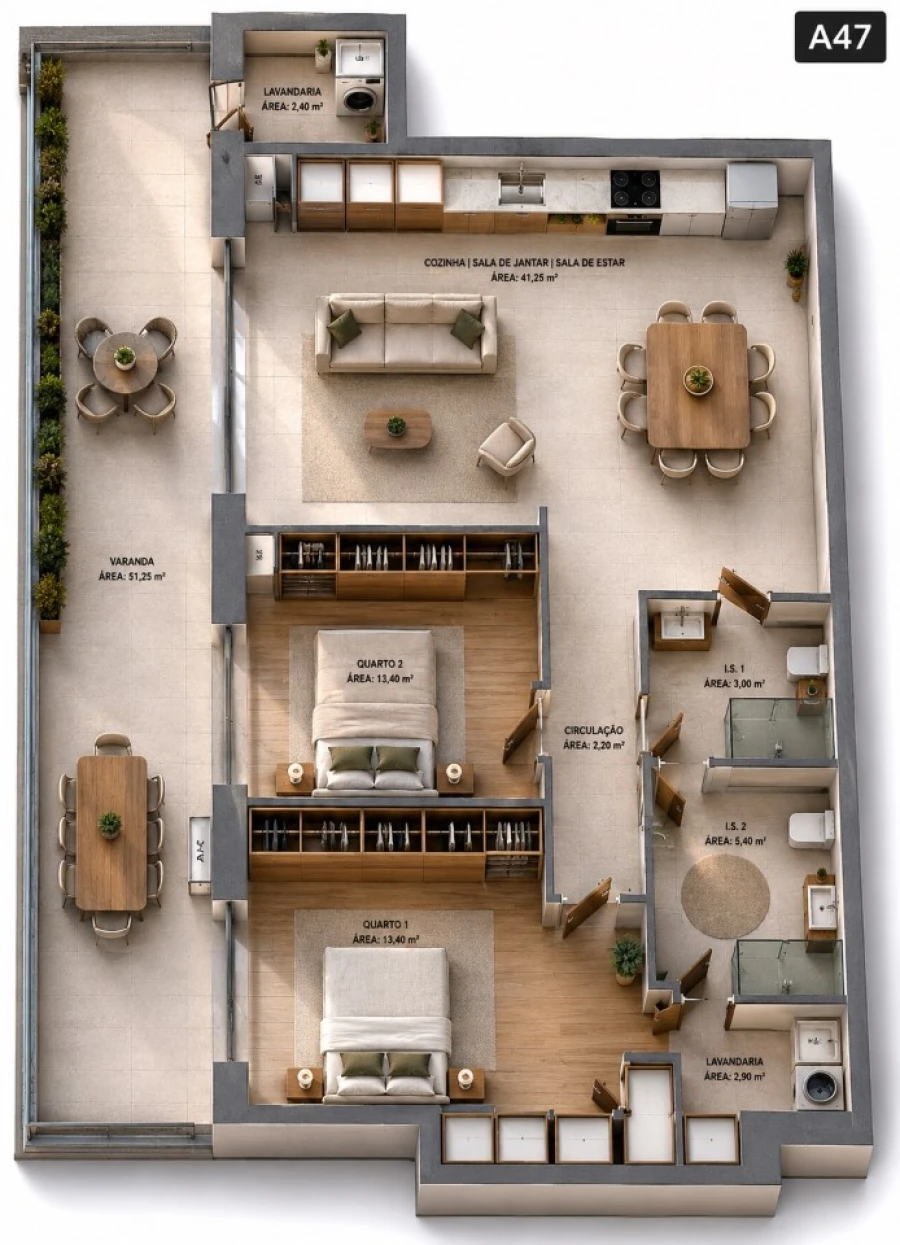 Apartamento T2 para Venda em Oliveira do Douro Planta 1