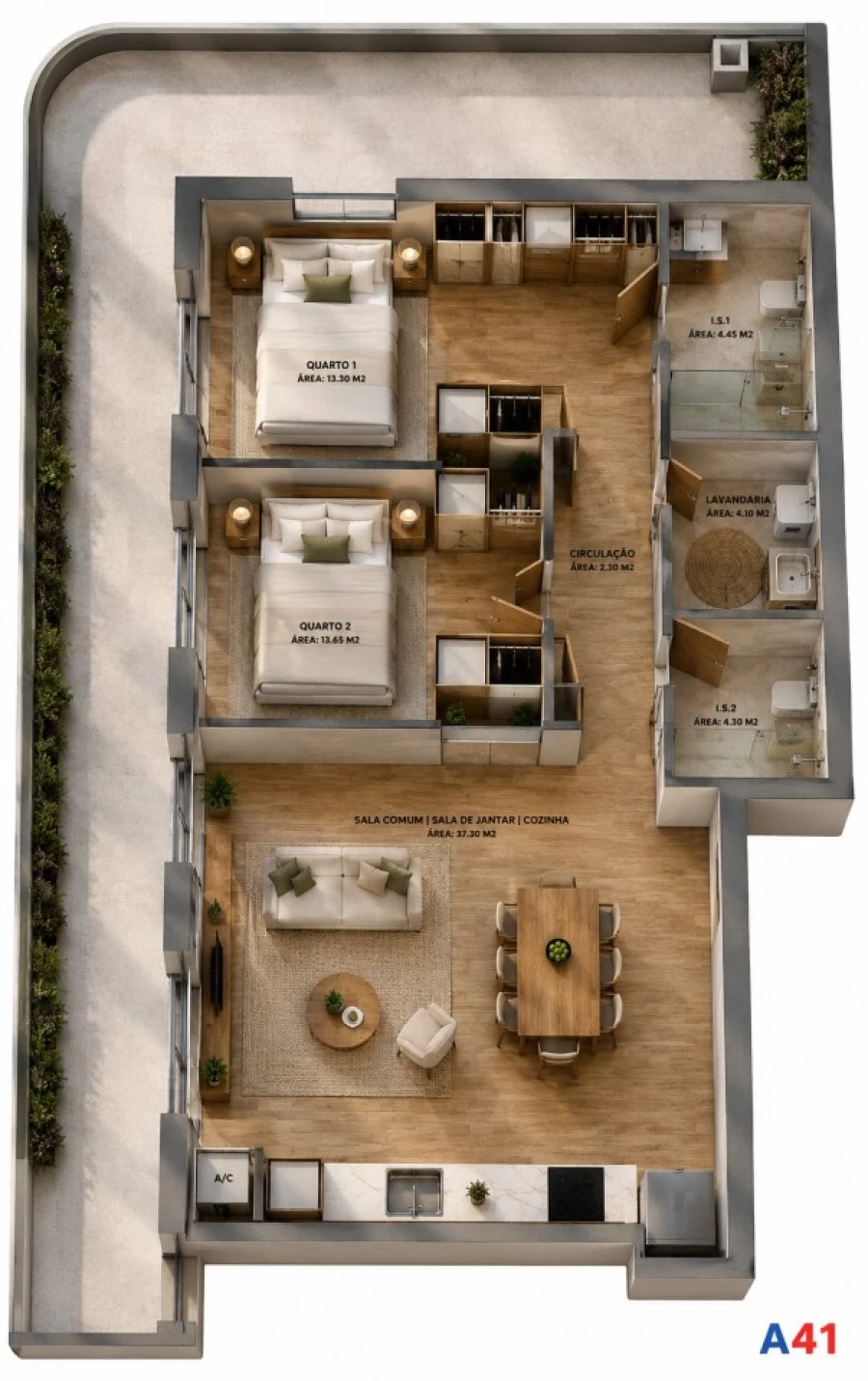 Apartamento T3 para Venda em Oliveira do Douro Planta 1