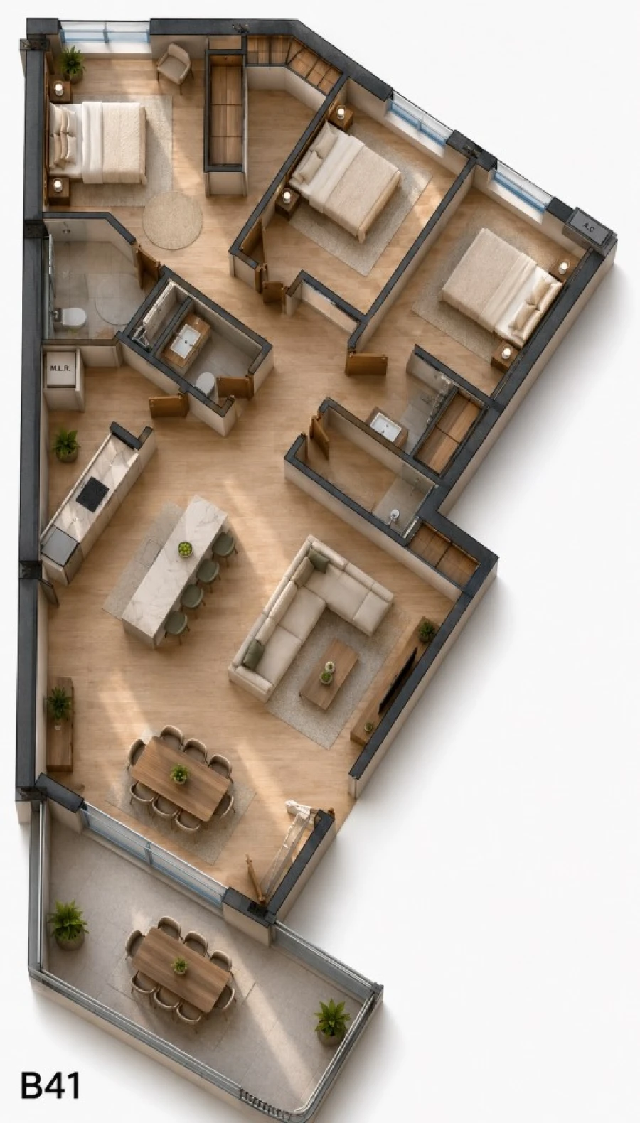 Apartamento T3 para Venda em Oliveira do Douro Planta 1