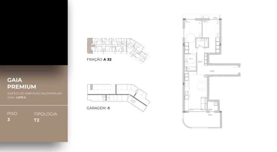 Apartamento T2 para Venda em Oliveira do Douro Planta 1